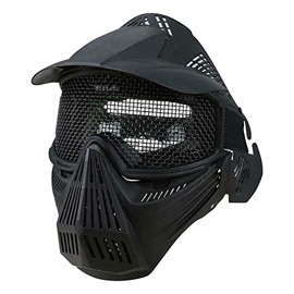 Combat Airsoft Full Face Poly Mesh Mask Adjustable One Size Fits All Softair 6mm