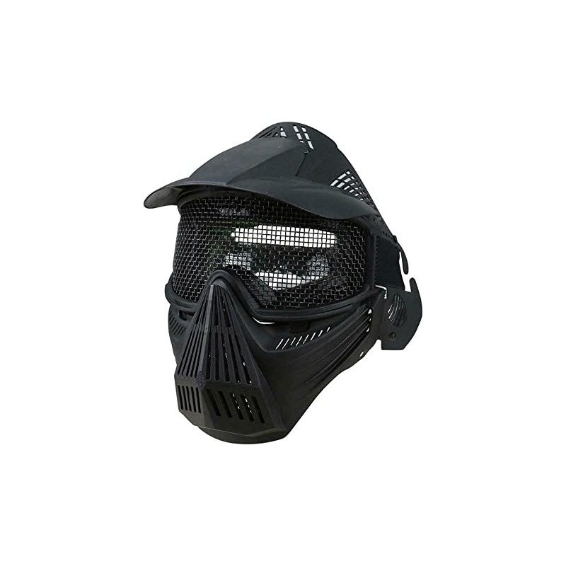 Combat Airsoft Full Face Poly Mesh Mask Adjustable One Size