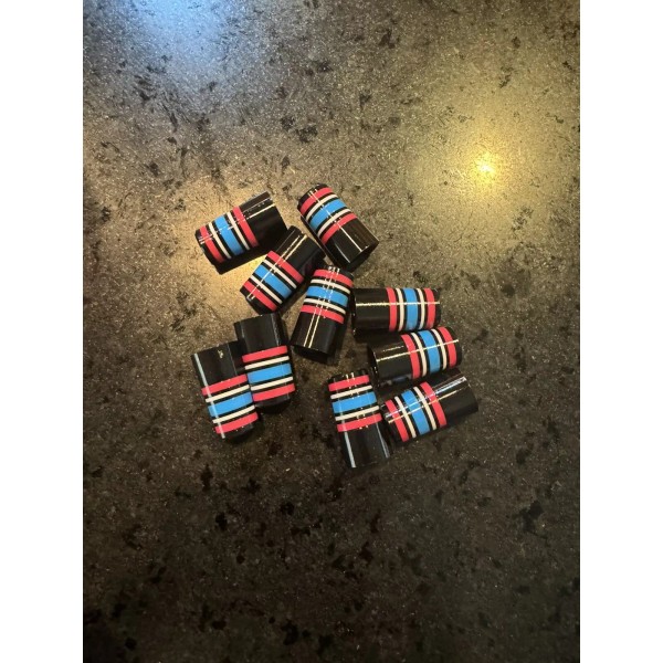Unbranded 10-CUSTOM GOLF FERRULES Blk/pink/blue Miami Vice 1” TAPER TIP