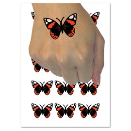 Butterfly Solid Temporary Tattoo Water Resistant Fake Body Art Set Collection - 54 1" Tattoos (1 Sheet)
