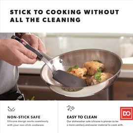 DI ORO Spatulas for Kitchen Use - Forever Warranty - 600°F Heat-Resistant Sil...