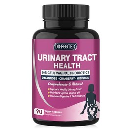 DRFOSTER Salud del tracto urinario para mujeres, probióticos vaginales para mujeres, equilibrio de pH con D-manosa, arándano, probióticos y...        