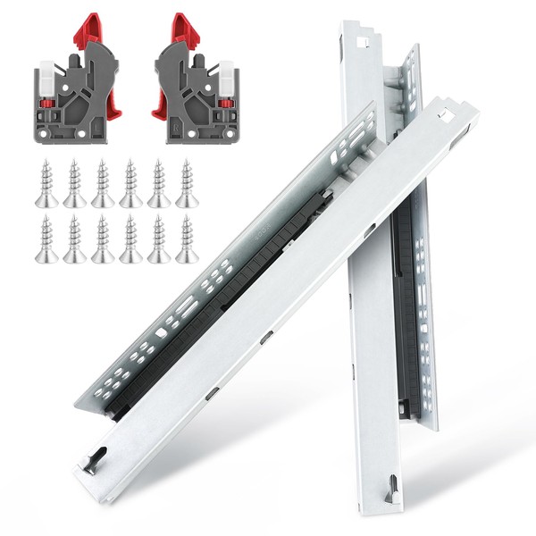 6 Pair of 18 Inch Soft Close Undermount Bottom Mount