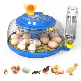 Egg Incubators Multi Capacity Automatic Egg Turner with Digital Temp/Humidity Control Built in Candler LED Light for Chicken Duck Quail Goose Hatching at Home Farm Lab Classroom Use (18 Egg)