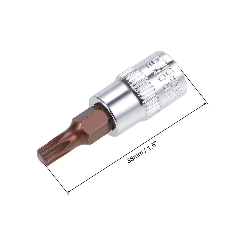 sourcing map 2pcs 1/4" Drive x T20 Torx Bit Socket,