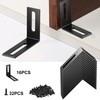 Pamtns Pack of 16 Adjustable Angle Connectors Black Angle Metal