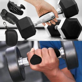 Unbranded Anti-Slip Workout Grips - Ergonomic Rubber Hand Protector Gloves For Training