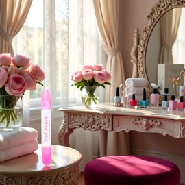 1Pc Pink Nail Erase Pen-Women Nail Art Polish Corrector Pen,Removable Head Nail Polish Cleaning Manicure Corrector Pens for Manicure Fingernail Home Salon Use,Nail Polish,Foot,Hand and Nail Care(6g)