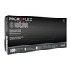 Microflex MK-296-XXL-Box Midknight Exam Gloves, PF Nitrile, Textured, Black, XXL