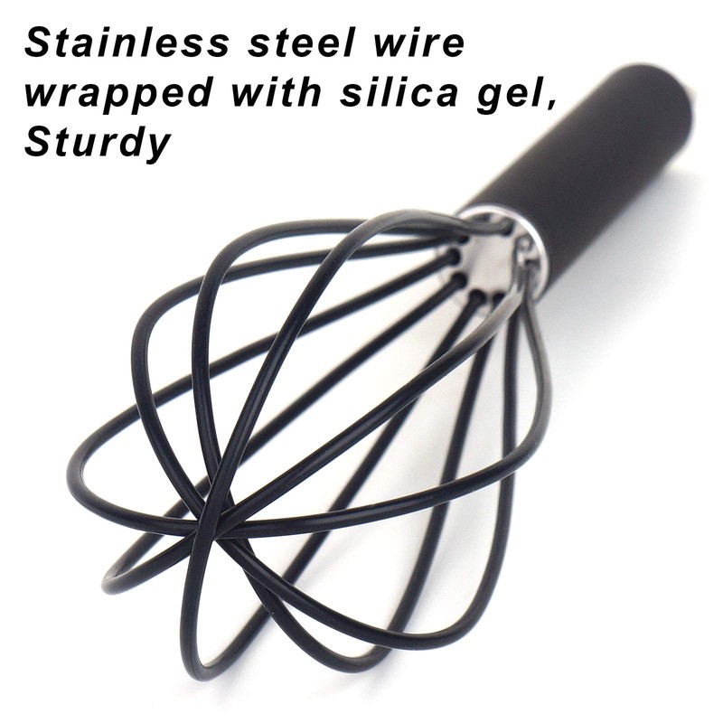 GorGin high temperature and easy to clean silicone whisk, stirrer,