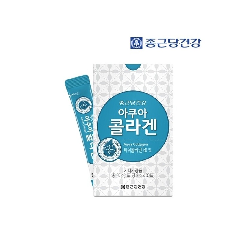 Jongkundang Health 종근당건강 아쿠아 콜라겐 (2gX30포) 6박스(총6개월분) Jonggeundang Health Aqua