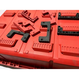 NyVoozy 50PCS For Milwaukee Packout Cleats, Tool Box Storage System Cleats (50, RED)