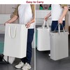 efluky Slim Laundry Basket, Narrow Laundry Hamper with Handles, Collapsible