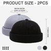 UILYNIU Pack of 2 Grey Black Docker Cap Men's Hat