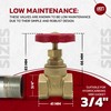 DOJA Barcelona Gate Valve, Safety Stopcock, Red Handle, Brass, Pack