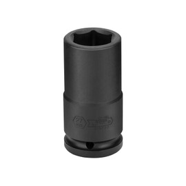 Jetech 3/4-Inch Drive 27mm Deep Impact Socket with 6-Point Design, Heat-Treated Chrome Molybdenum Alloy Steel, Metric