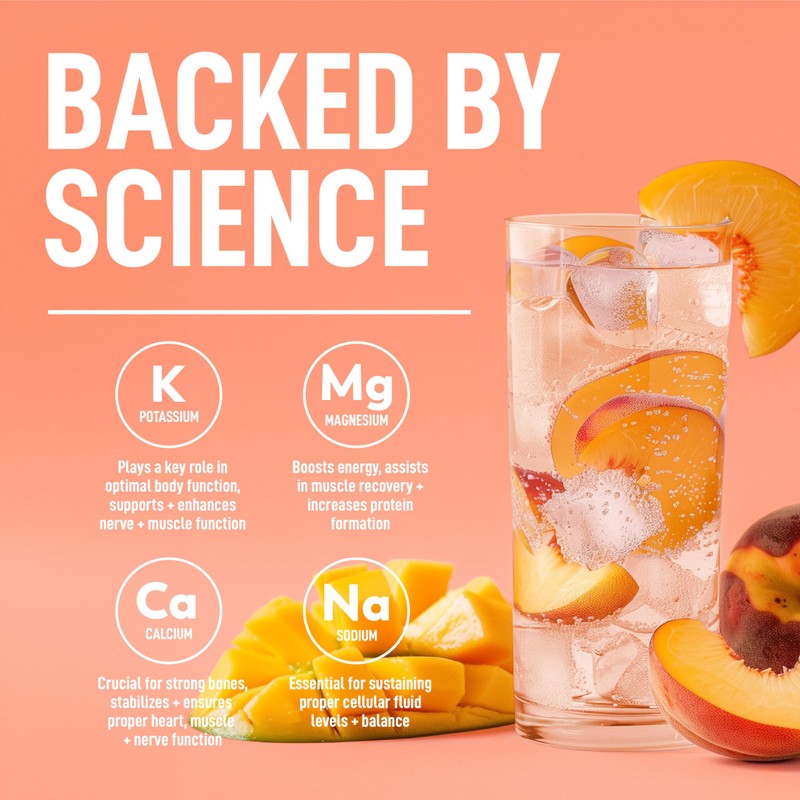 Keppi Electrolytes Powder – Peach Mango Flavor – No Sugar