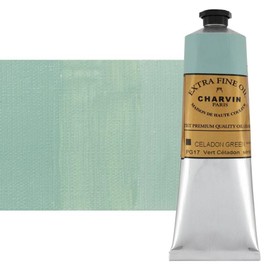 Charvin Extra Fine Professional Celadon Green Artist Oil Paint 150ml - Triple-Milled for Smoothness, Rich Creamy Texture, Poppy Oil-Based, Light-Fast, Handmade Oil Color Paints for Professionals