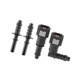 ACROPIX 2 Set 1/4" 6.3mm SAE to 5/16" 8mm Nylon Fuel Line Hose Quick Release Connector Disconnect Hose Straight 90 Degree Car Parts