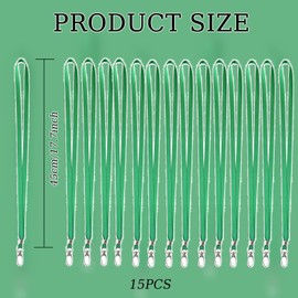 YzmrBdqc 15pcs light Green Lanyards for Neck, Lanyards for ID Badge,Neck Strap Lanyard for Keys ID Cards,Name Tags Badge Holders,Lanyard with Metal Swivel Hook for ID Card Badge Holder