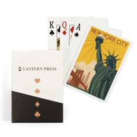 New York, Statue of Liberty and Bridge (52 Playing Cards, Poker Size Card Deck with Jokers)