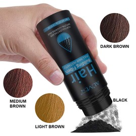 Hair Building Fibres, Hair Loss Concealer,Natural,Thick & Textured,Professional Quality Fiber,Hair Loss Concealer Fibers For Men and Women, Conceals hair loss and covers up roots, black