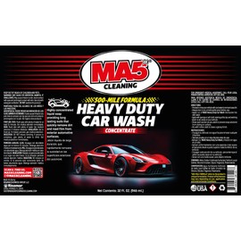 MA5X Heavy Duty Car Wash Soap | Concentrated, pH Balanced | High Performance Foaming Car Wash Soap | 32oz Bottle | Pack of 1