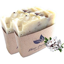 (2 Pack) Sheer Organix Luxury Rejuvenative Handmade Herbal Soap, 3.52 oz. / 100g, Daphne