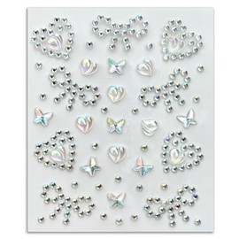 Darak 301 Sticker Face Glitter Festival Party Water Bomb Makeup Cubic Face Sticker, 1 Piece, 05 Ribbon Heart / 다락301 스티커 페이스 반짝이 페스티벌 파티 워터밤 메이크업 큐빅 얼굴스티커, 1개, 05 리본하트