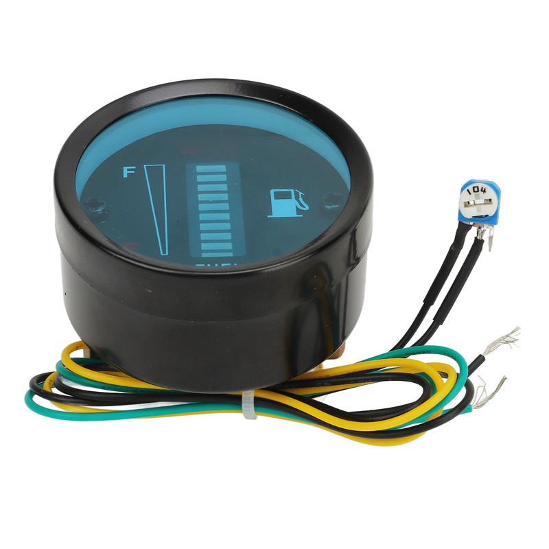 Motorcycle Fuel Level Gauge 52mm Housing Diameter LED Light Display