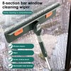 360° Rotating Window Cleaner Kit, Window Washing Squeegee, Telescopic Pole