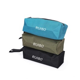 Small Zipper Pouch/Canvas Tool Bag with Zipper, Useful Organization Tote Bags, Heavy Duty Metal Zipper, Black, army green, Travel