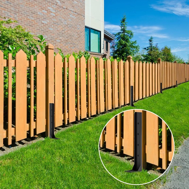 2 Pcs Fence Post Repair Kit, Heavy Duty Fence Post