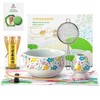 TEANAGOO Matcha Schneebesen Set,7 Stück Matcha Set Weiß,Zeremonie Matcha Set,Matcha
