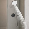12 Inch Round Matte Black Rain Shower Head Thermostatic Waterfall