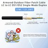 37M/121FT LC to LC Armored Outdoor Fiber Optic Cable, Single