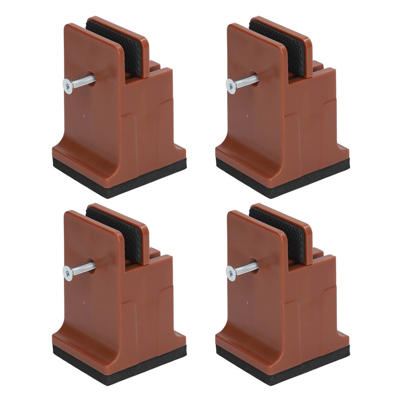 4pcs Adjustable Furniture Risers with Screw Clamp Rubber Bed Couch