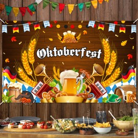 Mocsicka Oktoberfest Decorations Backdrop German Parade Beer Festival Banner Oktoberfest Party Supplies Decorations Photo Booth Props