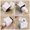 BTSKY PU Leather Cube Tissue Box Holder - Household Office