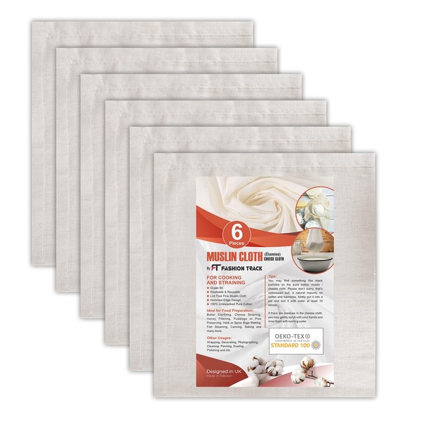 FT Fashion Track Muslin Cloths for Cooking, Cheese Cloths for