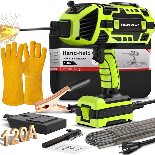 Welding Machine Handheld,20-120A 110V Portable Stick Welder 20pcs Rods,IGBT Hand