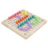 Children Wooden Clip Beads Puzzle Board Hands Brain Training Bead