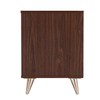 SEI Furniture Oren Bedside Table w/ Drawers, Brown