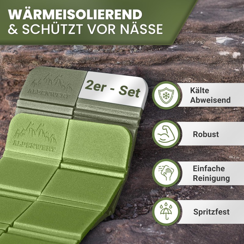 Alpenwert Outdoor Foldable Seat Cushion [Set of 2] – Waterproof