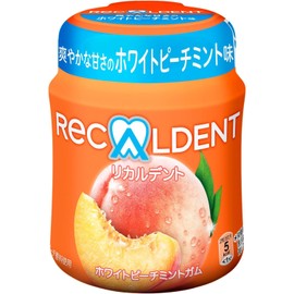 Japanses Recaldent Gum Peach Mint Bottle 4.93oz(140g) Japan Mint Gum