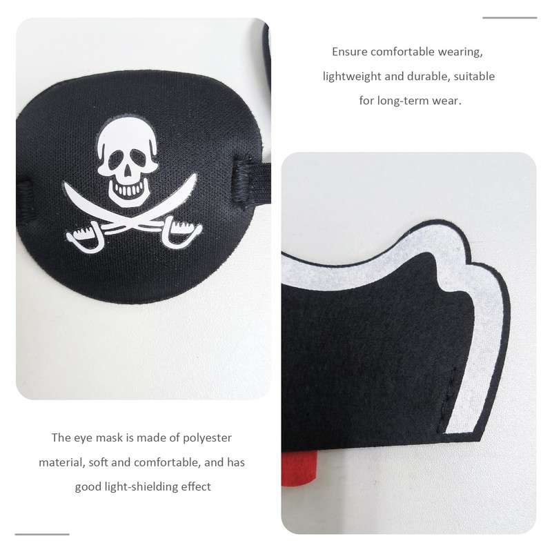 DHSBGWSX 1 x Pirate Eye Patch, 1 x Pirate Hat,