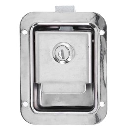 Paddle Latch Locks, Flush Mount Stainless Steel Single Point Paddle Slam Latch with 2 Keys, for RVs, Trailers, Cabinet, Toolbox, Trucks
