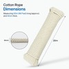 WINSOME All-Purpose Natural Braided Cotton Rope (20M/66ft) 4MM with Synthetic