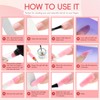 PEACECOLOR Poly Nail Extension Gel Kit, 10 Colours, 16 ml
