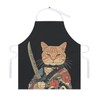 GTABVECT Japanese Samurai Cat Aprons Adjustable Aprons with Pockets Cooking